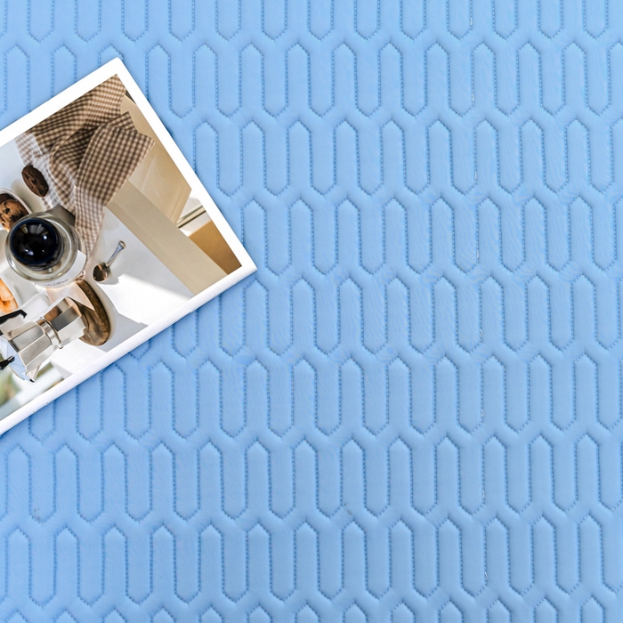 91家纺网 家纺一手货源 找家纺 优雅星家纺 2026新款清新时尚凉感丝0.35乳胶凉席-纯色 天空蓝