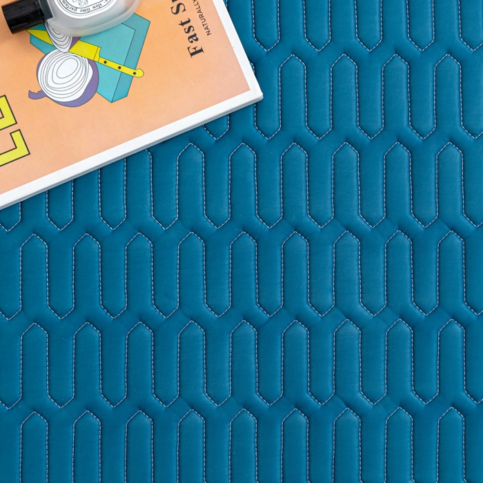 91家纺网 家纺一手货源 找家纺 优雅星家纺 2026新款清新时尚凉感丝0.35乳胶凉席-纯色 宝石蓝