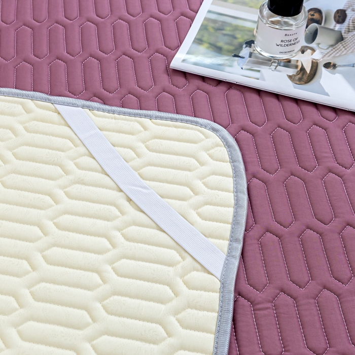 91家纺网 家纺一手货源 找家纺 优雅星家纺 2026新款清新时尚凉感丝0.35乳胶凉席-纯色 轻奢紫