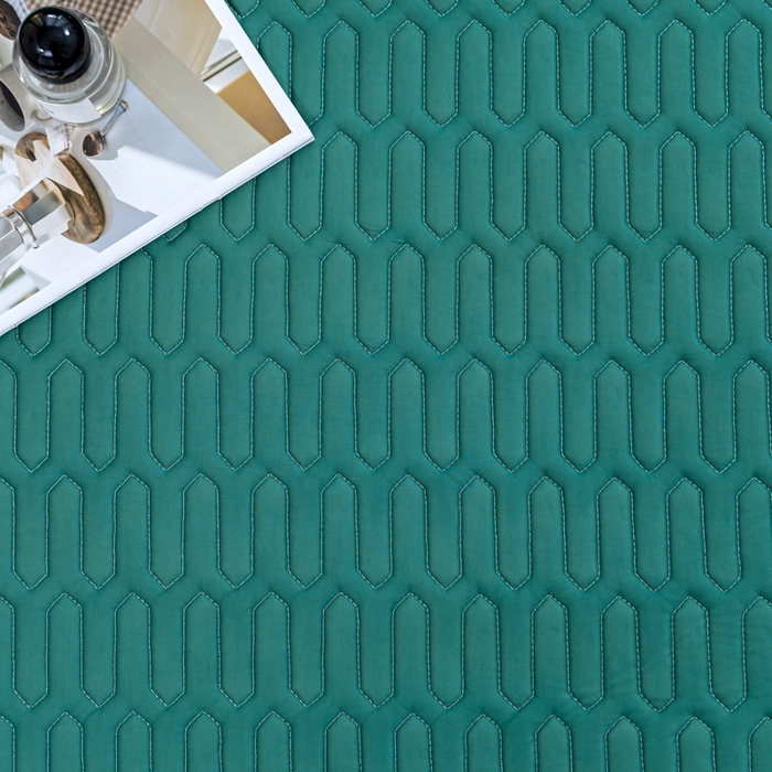 91家纺网 家纺一手货源 找家纺 优雅星家纺 2026新款清新时尚凉感丝0.35乳胶凉席-纯色 墨绿