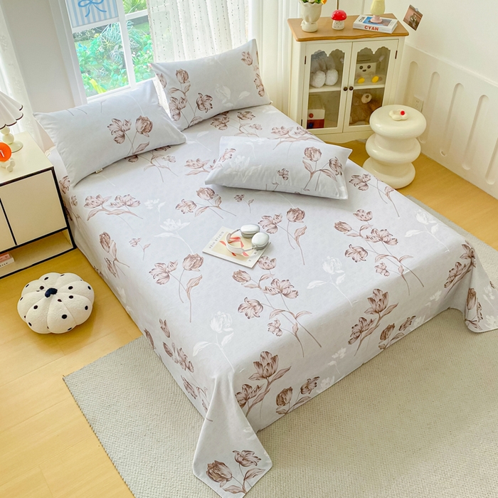 91家纺网 家纺一手货源 找家纺 金泰莱 2026春夏新款100%全棉纯棉老粗布床单凉席席子 繁苏