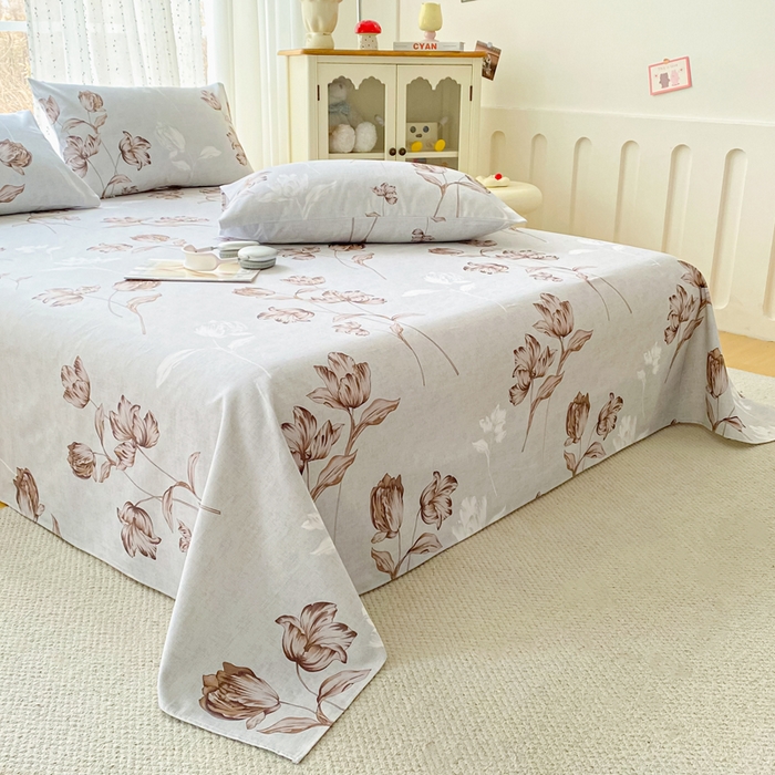 91家纺网 家纺一手货源 找家纺 金泰莱 2026春夏新款100%全棉纯棉老粗布床单凉席席子 繁苏