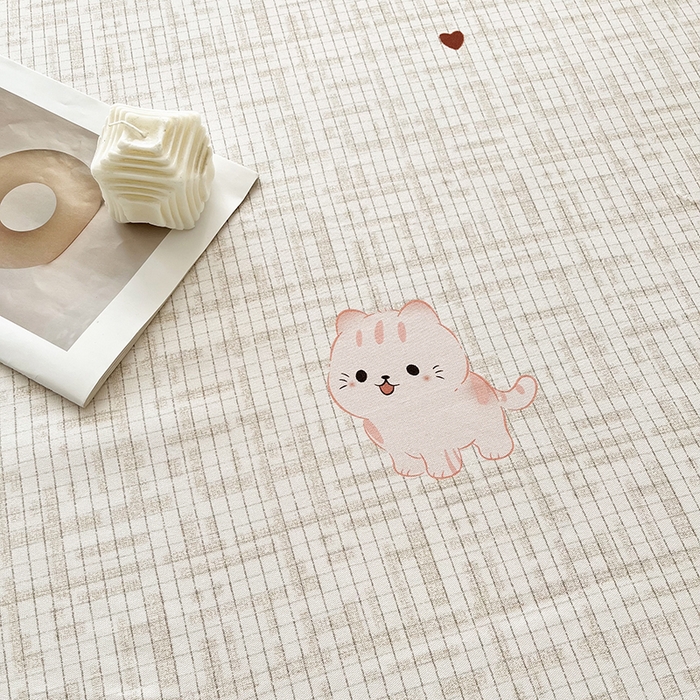 91家纺网 家纺一手货源 找家纺 金泰莱 2026春夏新款100%全棉纯棉老粗布床单凉席席子 虹猫