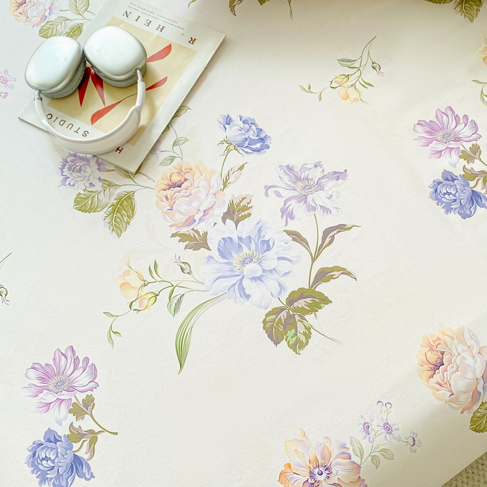 91家纺网 家纺一手货源 找家纺 金泰莱 2026春夏新款100%全棉纯棉老粗布床单凉席席子 花梦乐园