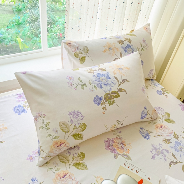 91家纺网 家纺一手货源 找家纺 金泰莱 2026春夏新款100%全棉纯棉老粗布床单凉席席子 花梦乐园