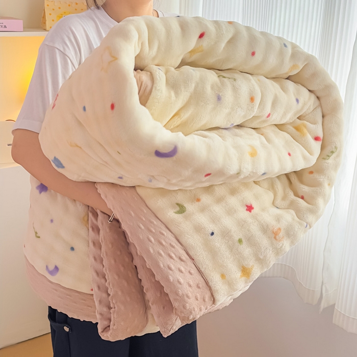 91家纺网 家纺一手货源 找家纺 （总）优雅星家纺 2026新款亲肤舒适兔毛绒豆豆绒冬被