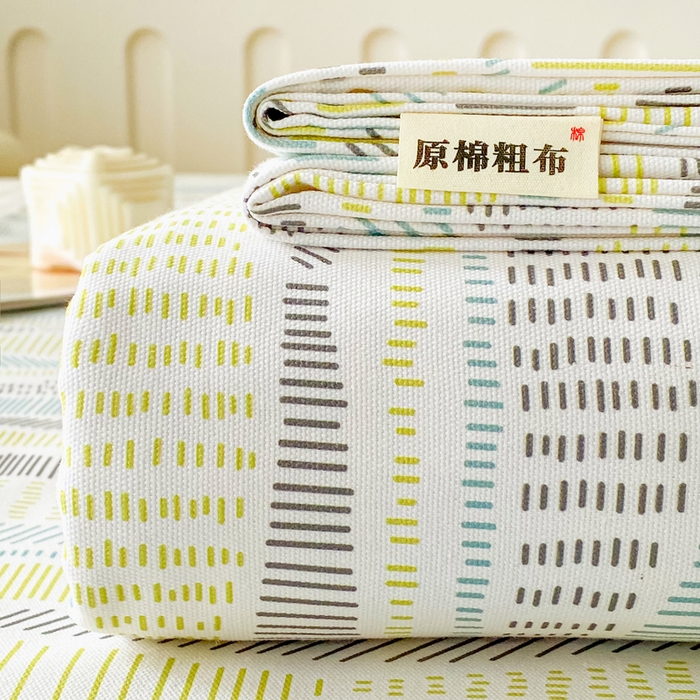 91家纺网 家纺一手货源 找家纺 金泰莱 2026春夏新款100%全棉纯棉老粗布床单凉席席子 卡罗拉