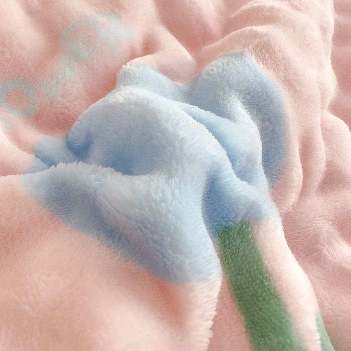 91家纺网 家纺一手货源 找家纺 优雅星家纺 2026新款亲肤舒适兔毛绒豆豆绒冬被 郁金香