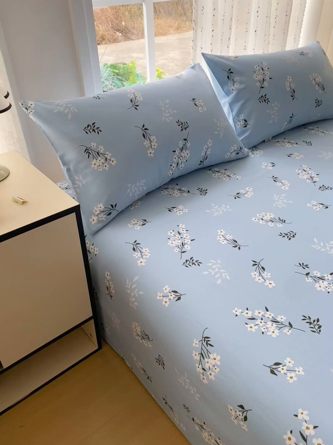 91家纺网 家纺一手货源 找家纺 金泰莱 2026春夏新款100%全棉纯棉老粗布床单凉席席子 蓝樱