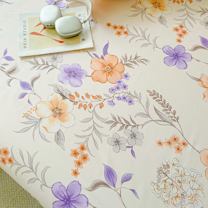 91家纺网 家纺一手货源 找家纺 金泰莱 2026春夏新款100%全棉纯棉老粗布床单凉席席子 洛神花间