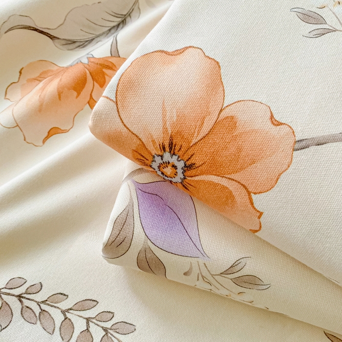 91家纺网 家纺一手货源 找家纺 金泰莱 2026春夏新款100%全棉纯棉老粗布床单凉席席子 洛神花间