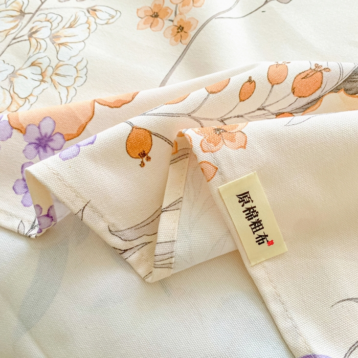 91家纺网 家纺一手货源 找家纺 金泰莱 2026春夏新款100%全棉纯棉老粗布床单凉席席子 洛神花间