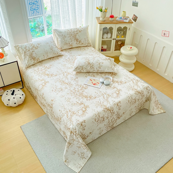 91家纺网 家纺一手货源 找家纺 金泰莱 2026春夏新款100%全棉纯棉老粗布床单凉席席子 暮色