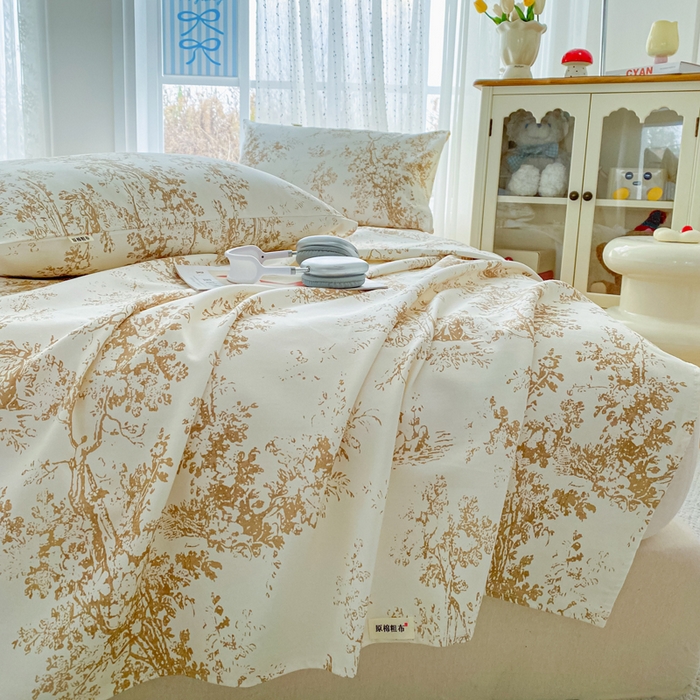 91家纺网 家纺一手货源 找家纺 金泰莱 2026春夏新款100%全棉纯棉老粗布床单凉席席子 暮色