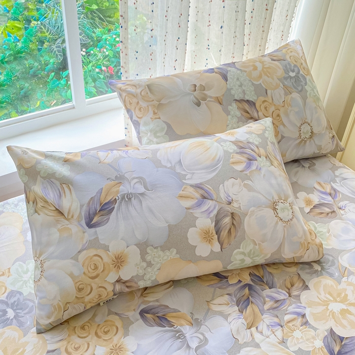 91家纺网 家纺一手货源 找家纺 金泰莱 2026春夏新款100%全棉纯棉老粗布床单凉席席子 浅棠