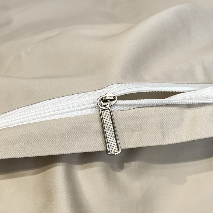 91家纺网 家纺一手货源 找家纺 拼社家纺 2026新款A类全棉贡缎长绒棉四件套全棉四件套简约刺绣纯色纯棉床上用品（提供买家秀） 依恋-奶茶灰棕