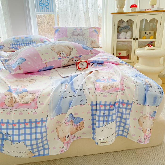 91家纺网 家纺一手货源 找家纺 金泰莱 2026春夏新款100%全棉纯棉老粗布床单凉席席子 童格