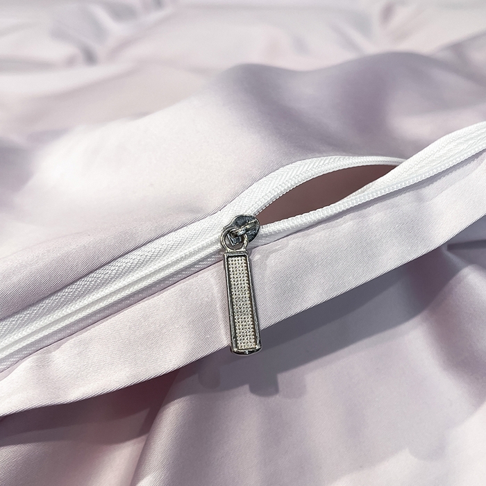 91家纺网 家纺一手货源 找家纺 拼社家纺 2026新款A类全棉贡缎长绒棉四件套全棉四件套简约刺绣纯色纯棉床上用品（提供买家秀） 依恋-优雅紫