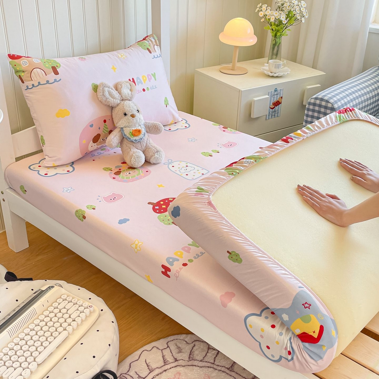 91家纺网 家纺一手货源 找家纺 （总）女子家纺 2026新款春夏13070印花床笠单品床笠床笠单件