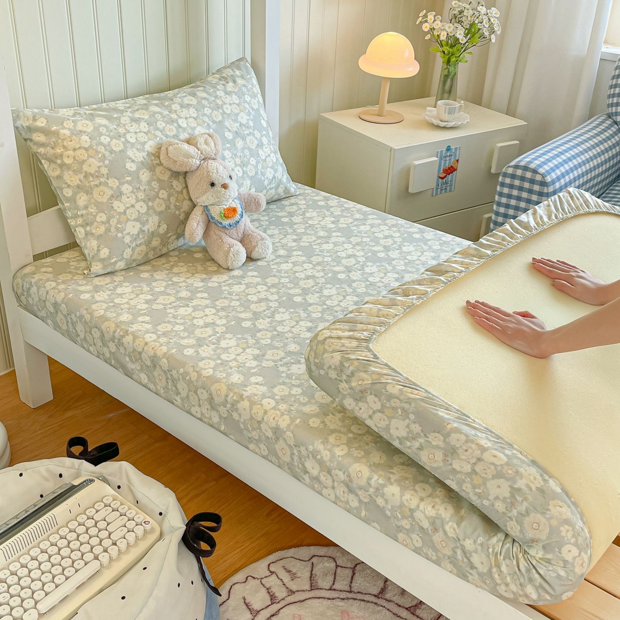 91家纺网 家纺一手货源 找家纺 （总）女子家纺 2026新款春夏13070印花床笠单品床笠床笠单件