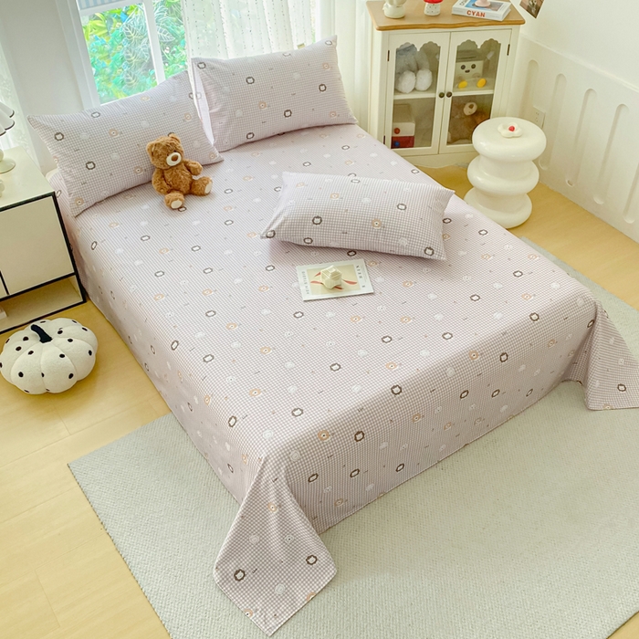 91家纺网 家纺一手货源 找家纺 金泰莱 2026春夏新款100%全棉纯棉老粗布床单凉席席子 小狮子