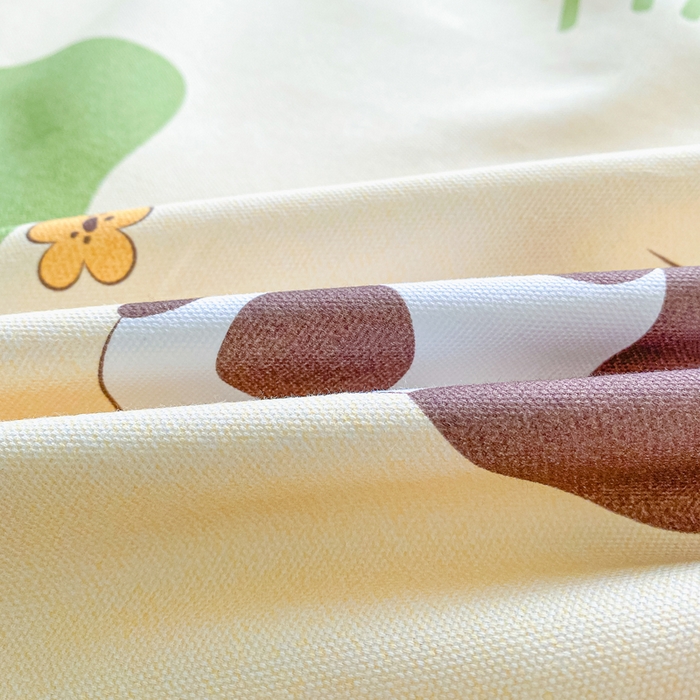 91家纺网 家纺一手货源 找家纺 金泰莱 2026春夏新款100%全棉纯棉老粗布床单凉席席子 竹子熊猫