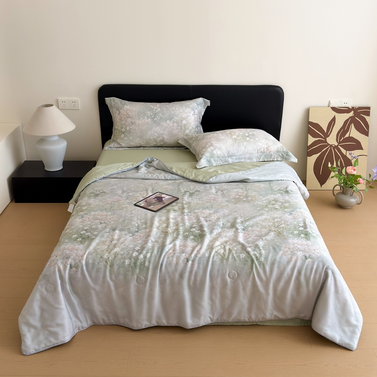 91家纺网 家纺一手货源 找家纺 （总）优彩 2026春夏新款50天丝夏被莱赛尔纤维夏被四件套天丝夏被单夏被单床笠单床单（控价单夏被不低于150）