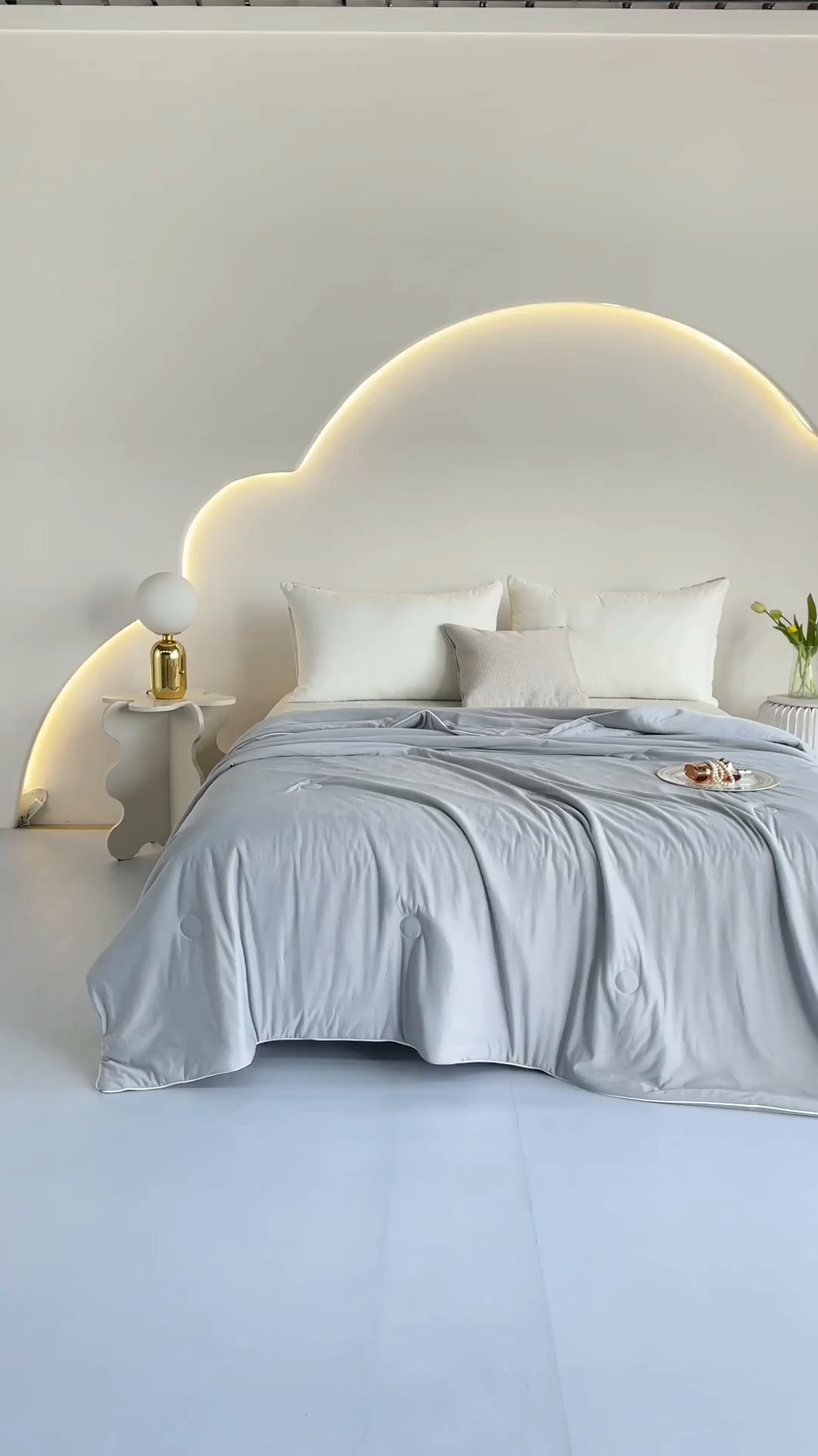 91家纺网 家纺一手货源 找家纺 优雅星家纺 2026新款双面凉感丝A类氨纶凉感天丝纯色夏凉被冰激凌夏被西瓜凉感丝夏被 冰川灰