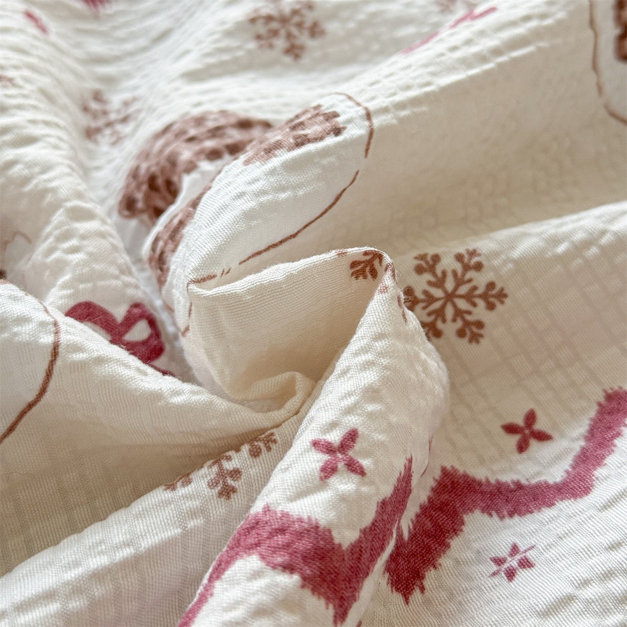 91家纺网 家纺一手货源 找家纺 （总）奥裕家纺 2026春夏新款皱皱纱夏被夏凉被空调被四件套