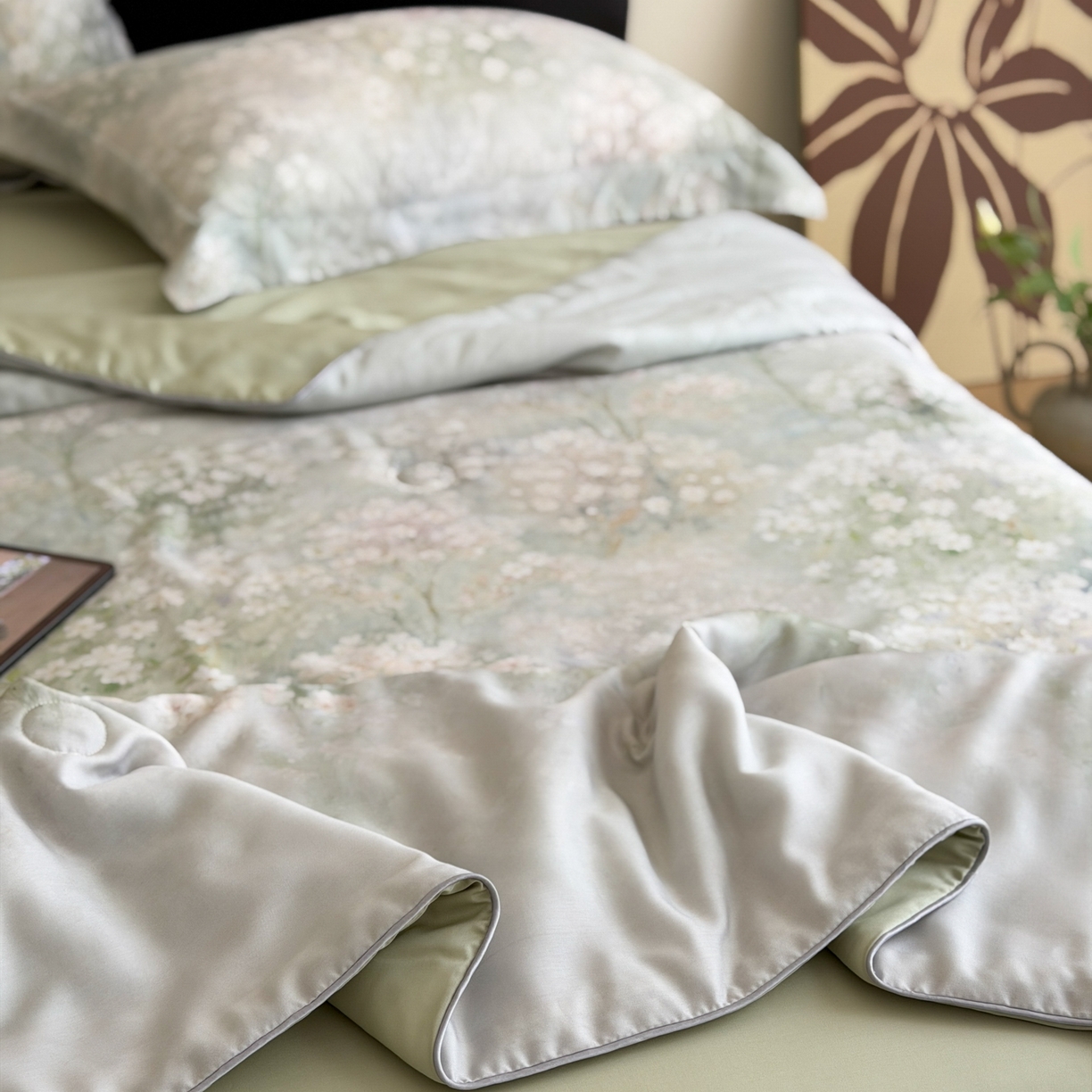 91家纺网 家纺一手货源 找家纺 （总）优彩 2026春夏新款50天丝夏被莱赛尔纤维夏被四件套天丝夏被单夏被单床笠单床单（控价单夏被不低于150）