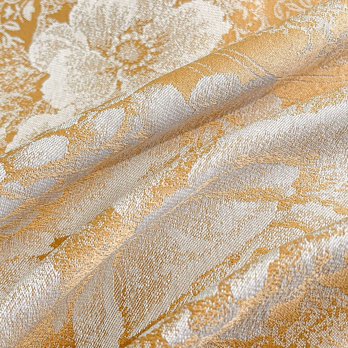 91家纺网 家纺一手货源 找家纺 库里梦家纺 2026新款天丝色织提花高精密斜纹棉四件套 繁花-金黄