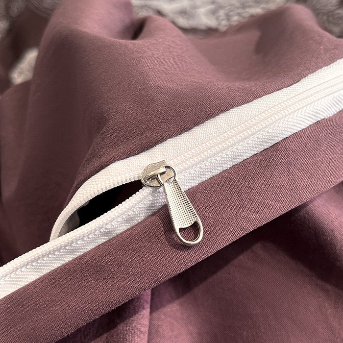 91家纺网 家纺一手货源 找家纺 库里梦家纺 2026新款天丝色织提花高精密斜纹棉四件套 繁花-砖红