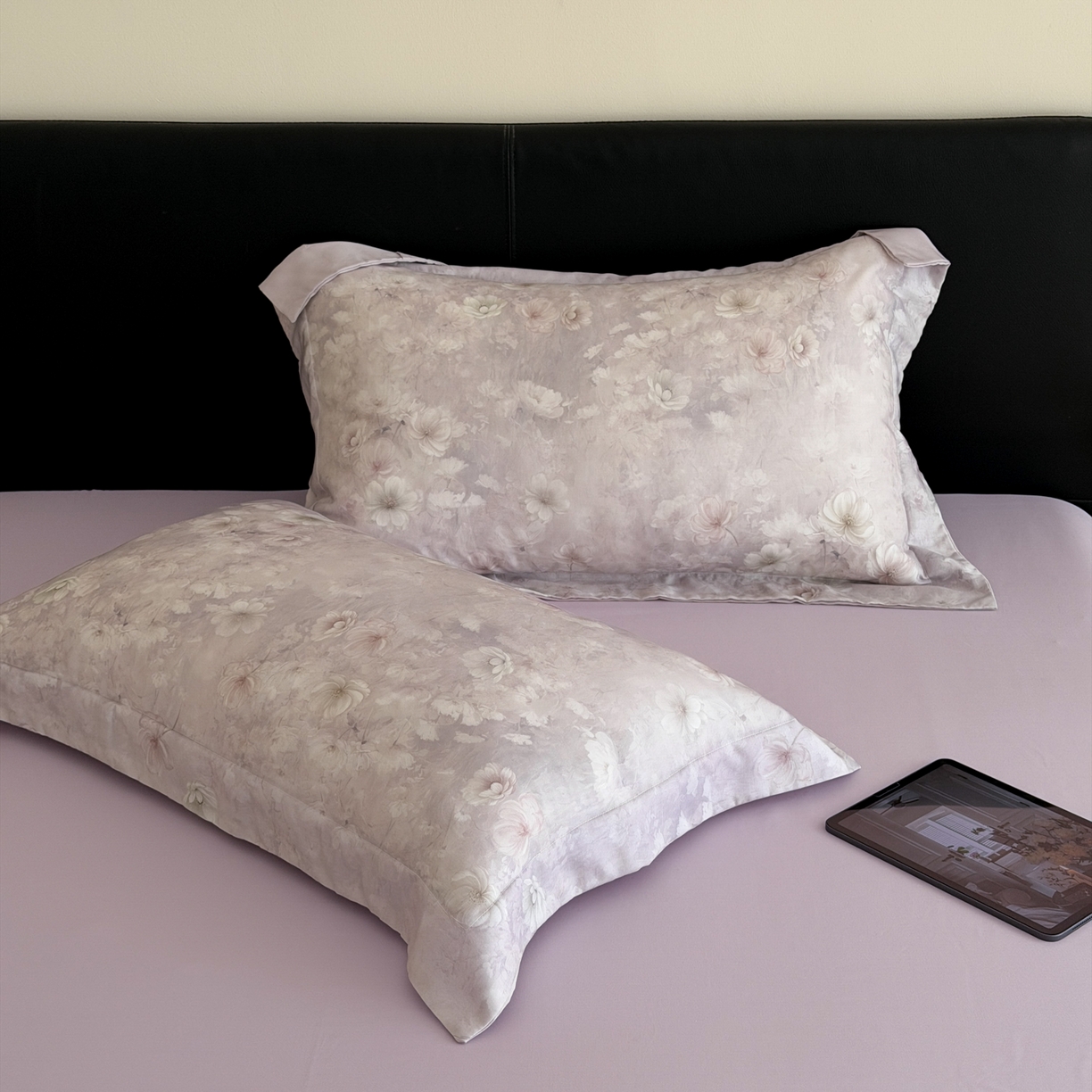 91家纺网 家纺一手货源 找家纺 优彩 2026春夏新款50天丝夏被莱赛尔纤维夏被四件套天丝夏被单夏被单床笠单床单（控价单夏被不低于150） 云半-紫