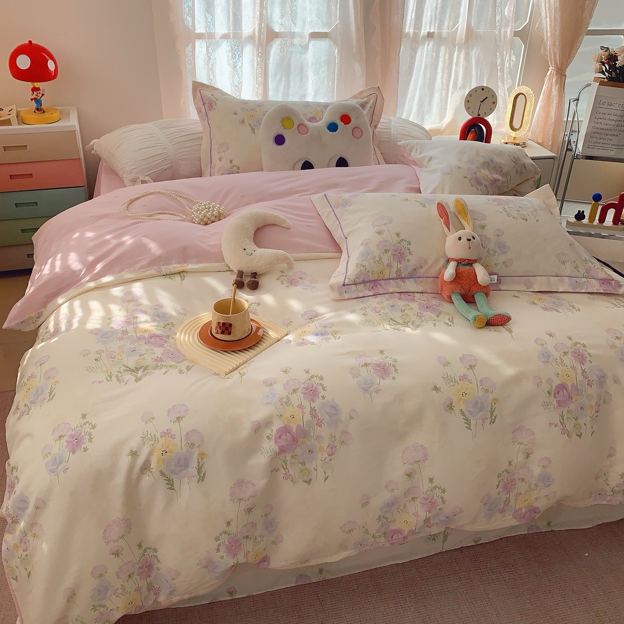 91家纺网 家纺一手货源 找家纺 （总）莱豫家纺 2025新款全棉纯棉小清新印花四件套-第二波