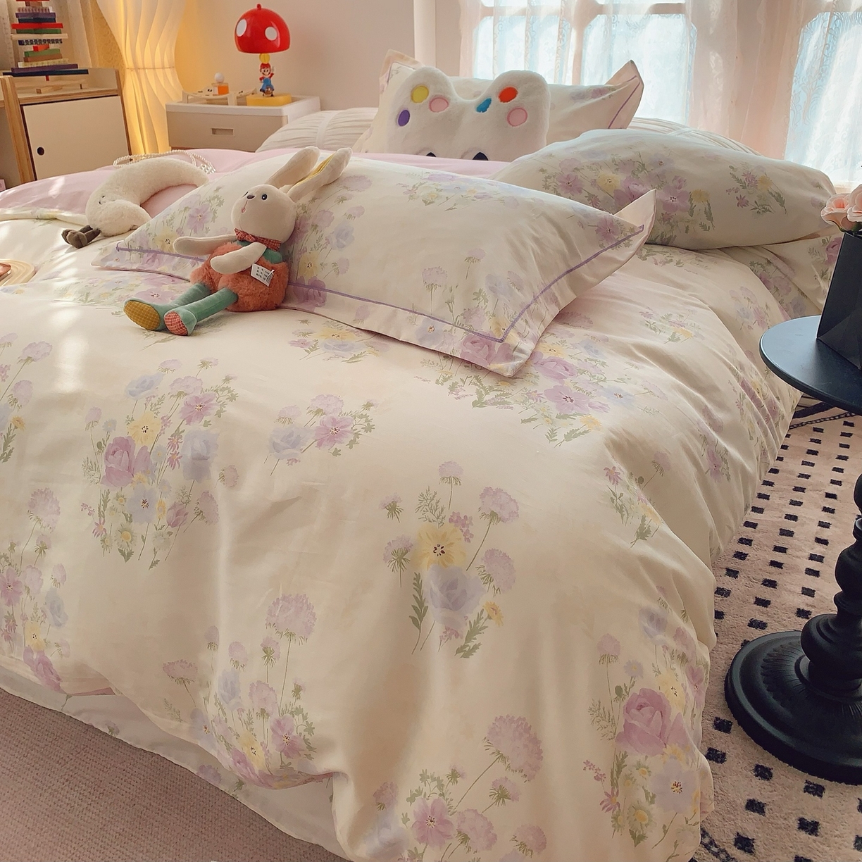 91家纺网 家纺一手货源 找家纺 （总）莱豫家纺 2025新款全棉纯棉小清新印花四件套-第二波