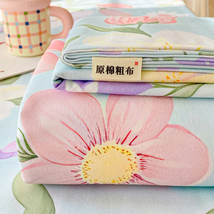 91家纺网 家纺一手货源 找家纺 （总）首爱家纺 2026春夏新款100%全棉纯棉老粗布床单凉席席子