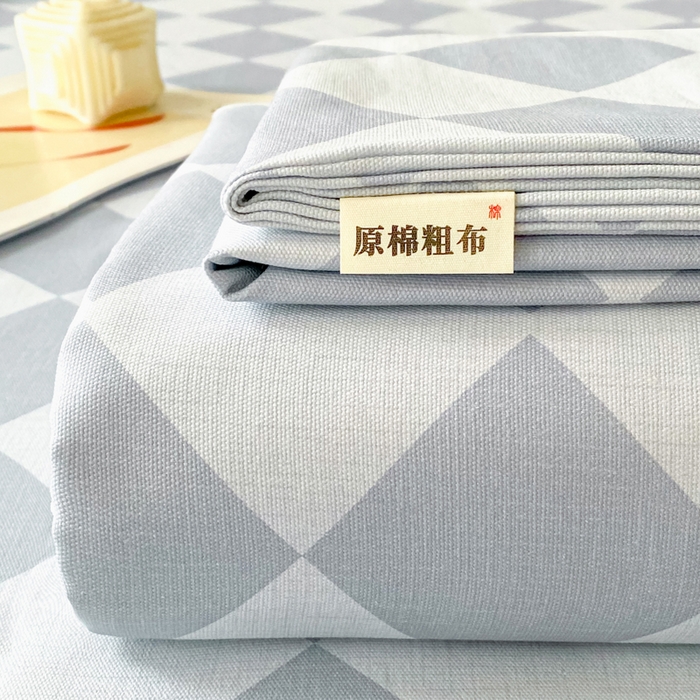 91家纺网 家纺一手货源 找家纺 （总）首爱家纺 2026春夏新款100%全棉纯棉老粗布床单凉席席子