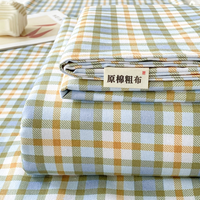 首爱家纺 2026春夏新款100%全棉纯棉老粗布床单凉席席子 巴克曼