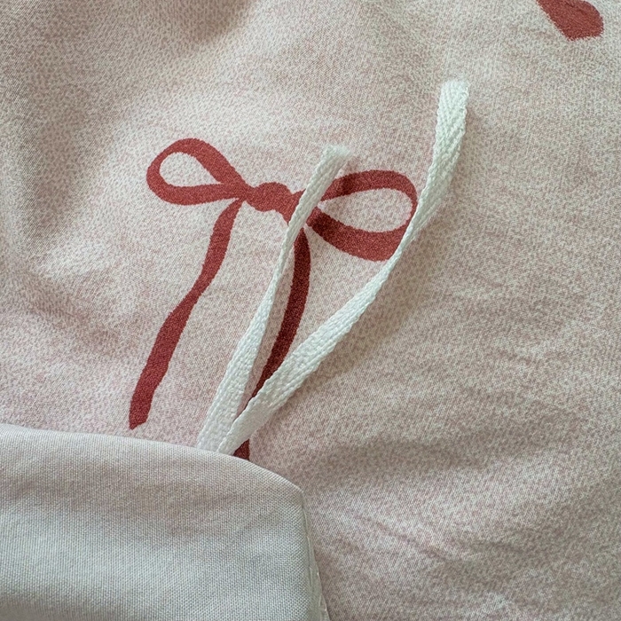 91家纺网 家纺一手货源 找家纺 铠畅 2026春夏新款 锦朵系列韩版水洗棉小清新古棉床盖四件套 锦朵 甜粉结