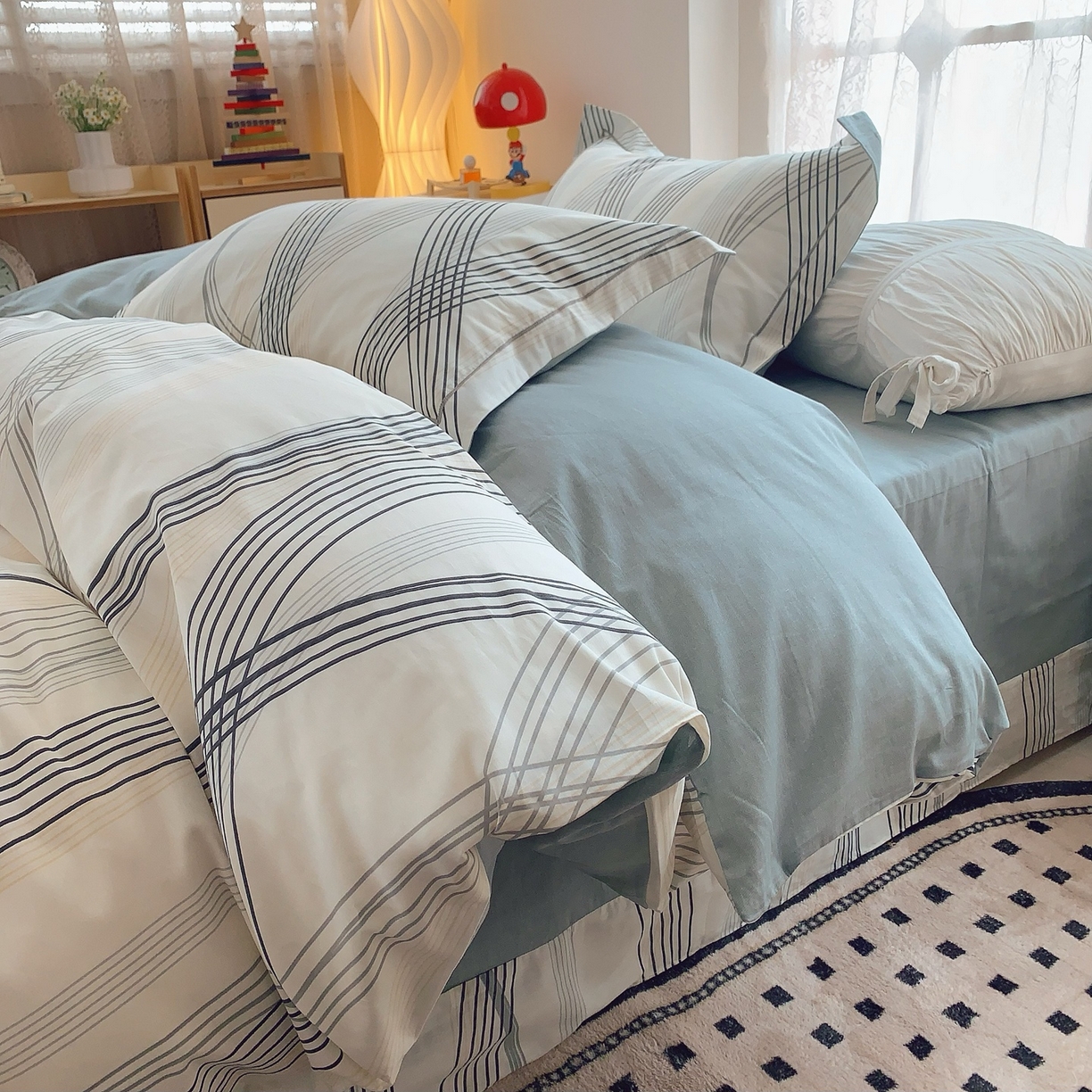 91家纺网 家纺一手货源 找家纺 （总）莱豫家纺 2025新款全棉纯棉小清新印花四件套-第二波