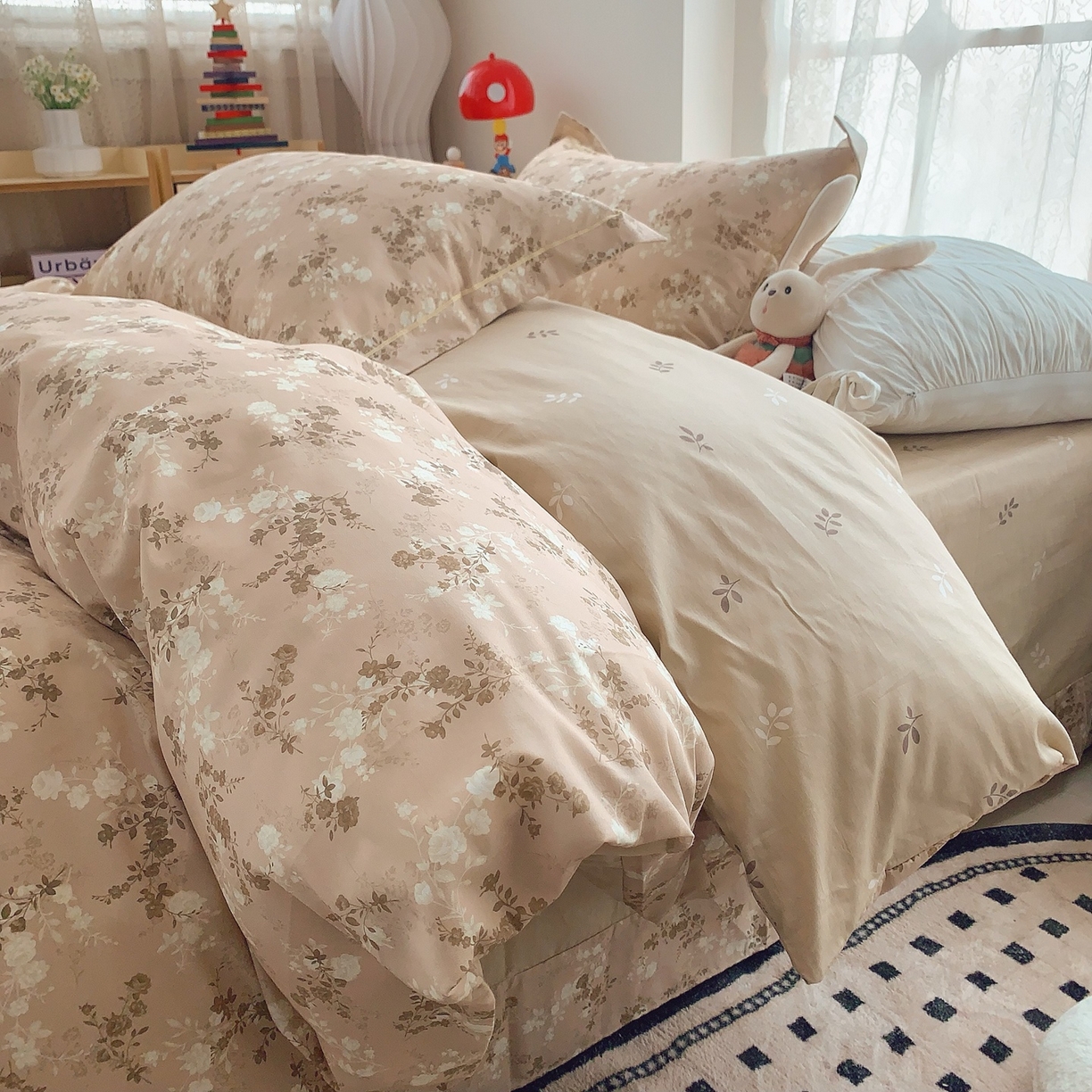 91家纺网 家纺一手货源 找家纺 （总）莱豫家纺 2025新款全棉纯棉小清新印花四件套-第二波