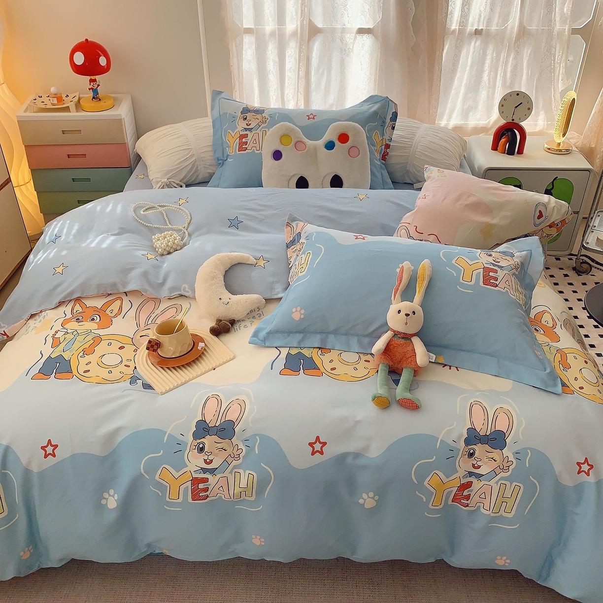 91家纺网 家纺一手货源 找家纺 莱豫家纺 2025新款全棉纯棉小清新印花四件套-第二波 朱迪