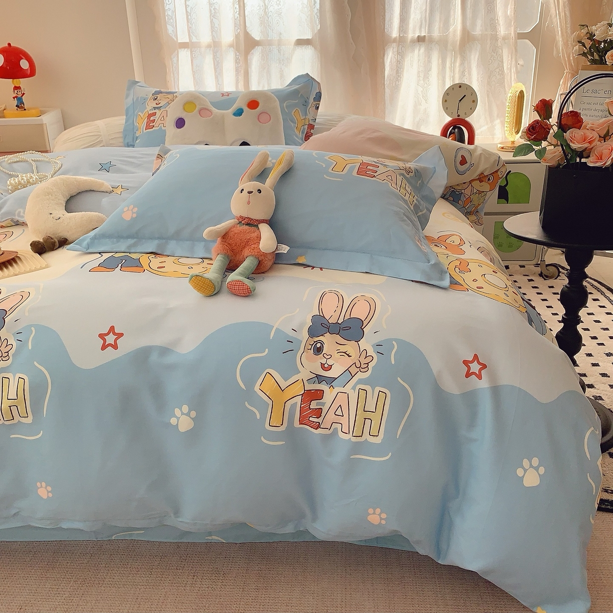 91家纺网 家纺一手货源 找家纺 莱豫家纺 2025新款全棉纯棉小清新印花四件套-第二波 朱迪