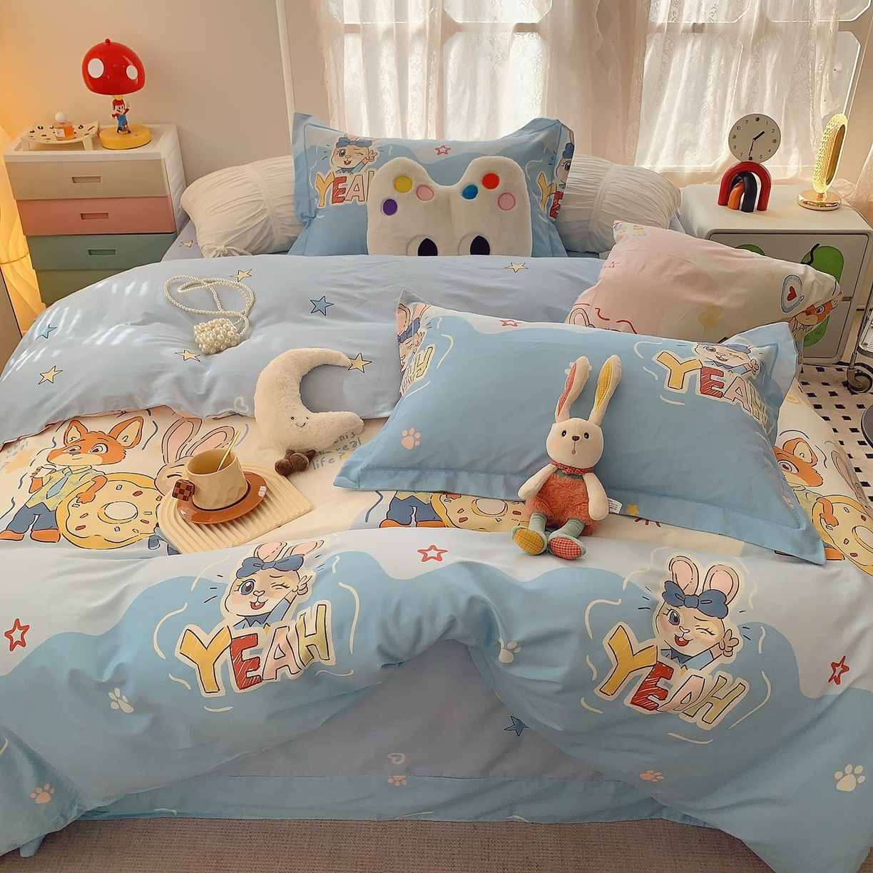 91家纺网 家纺一手货源 找家纺 莱豫家纺 2025新款全棉纯棉小清新印花四件套-第二波 朱迪