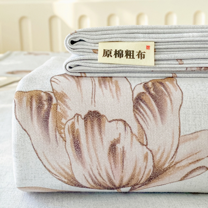 91家纺网 家纺一手货源 找家纺 首爱家纺 2026春夏新款100%全棉纯棉老粗布床单凉席席子 繁苏