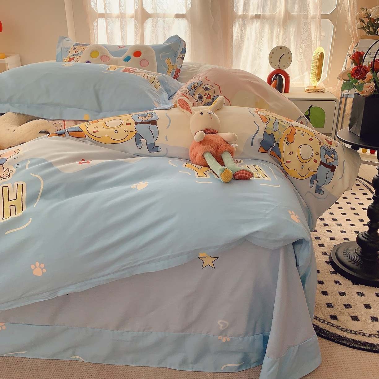 91家纺网 家纺一手货源 找家纺 莱豫家纺 2025新款全棉纯棉小清新印花四件套-第二波 朱迪