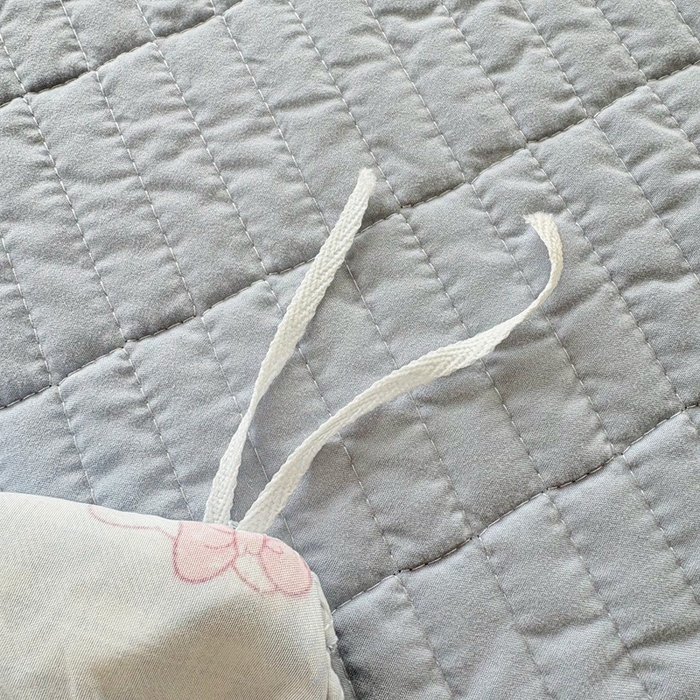 91家纺网 家纺一手货源 找家纺 铠畅 2026春夏新款 锦朵系列韩版水洗棉小清新古棉床盖四件套 锦朵 云格甜喵