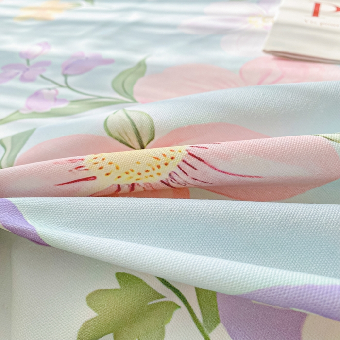 91家纺网 家纺一手货源 找家纺 首爱家纺 2026春夏新款100%全棉纯棉老粗布床单凉席席子 花海