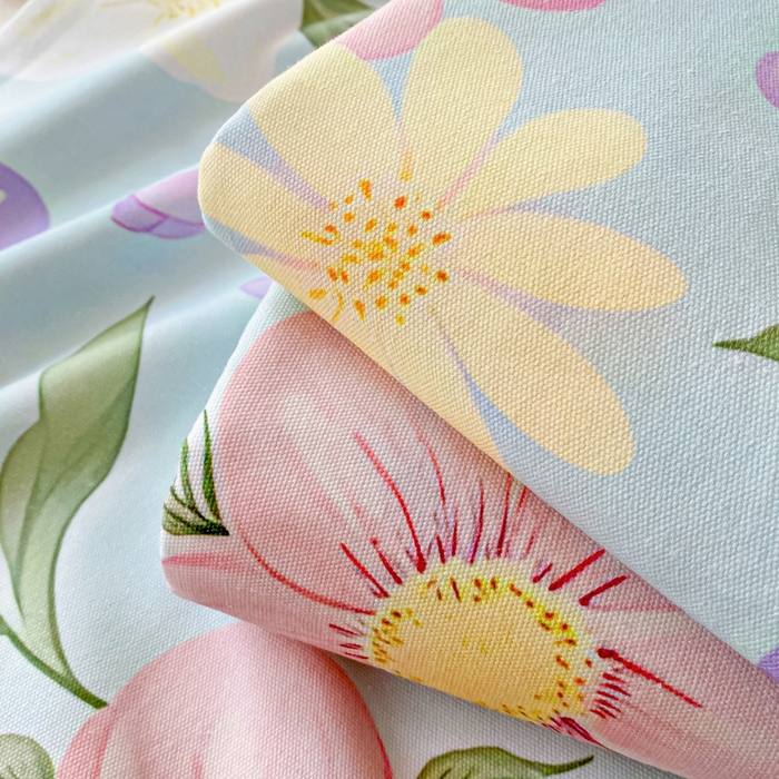 91家纺网 家纺一手货源 找家纺 首爱家纺 2026春夏新款100%全棉纯棉老粗布床单凉席席子 花海