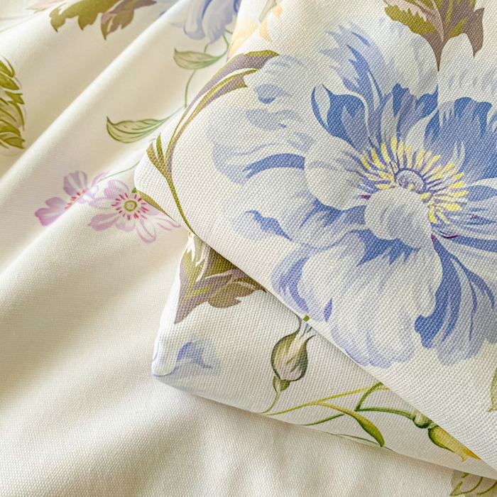 91家纺网 家纺一手货源 找家纺 首爱家纺 2026春夏新款100%全棉纯棉老粗布床单凉席席子 花梦乐园